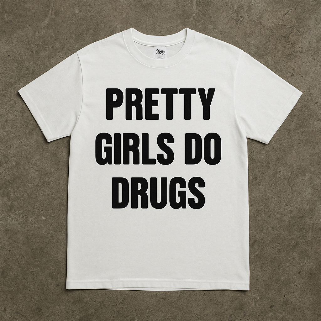 OG ‘PRETTY GIRLS DO DRUGS’ TEE (WHITE)