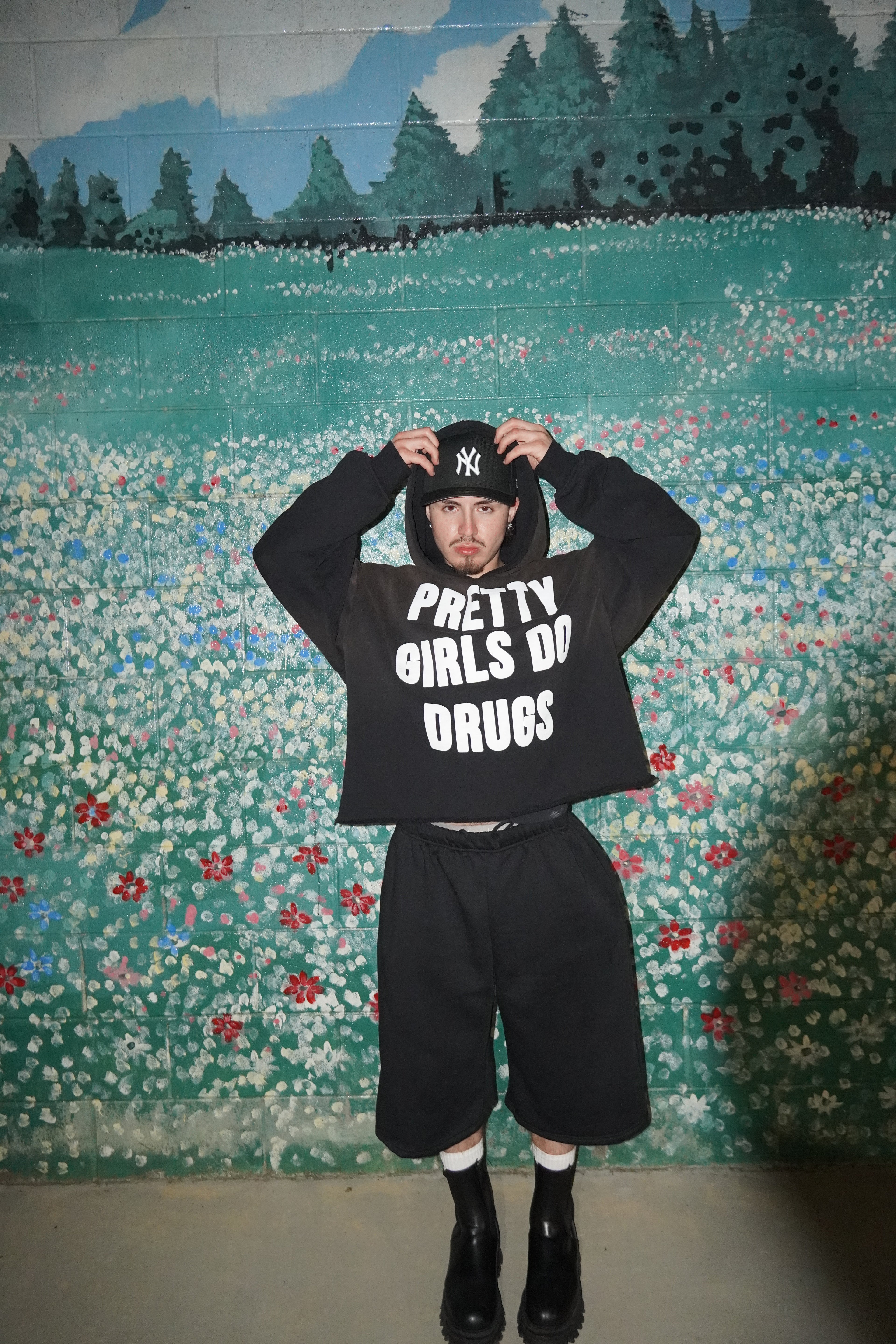 Oil Stained Pretty Girls Do Drugs Hoodie