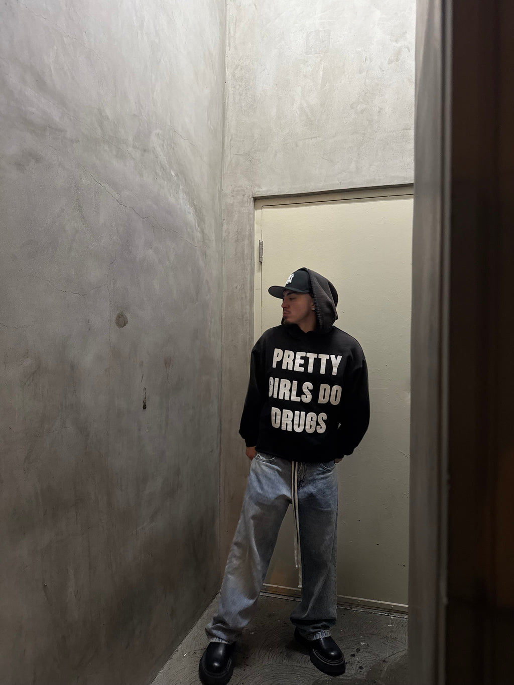 Oil Stained Pretty Girls Do Drugs Hoodie