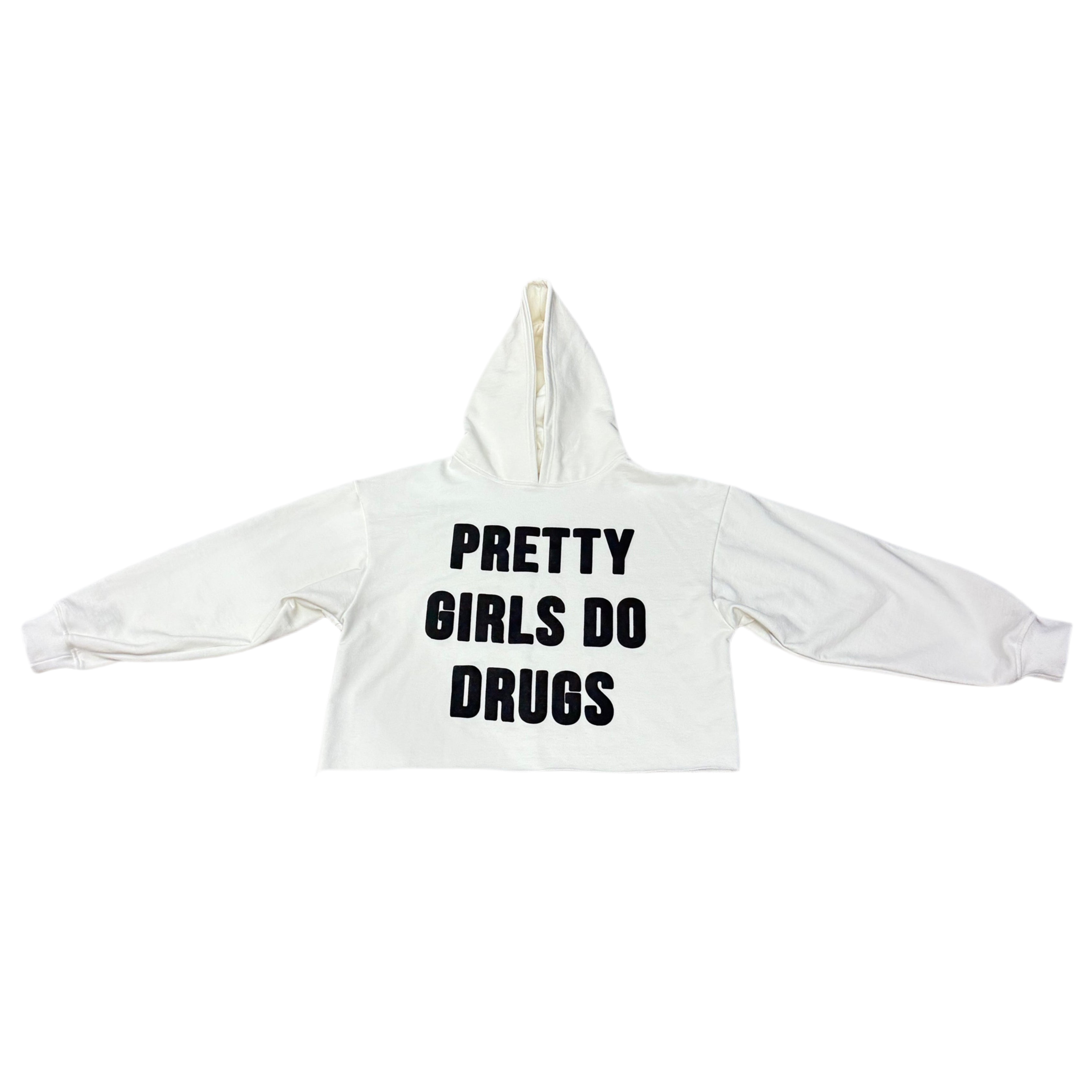 White Pretty Girls Do Drugs Hoodie - IHATETHISPARTY