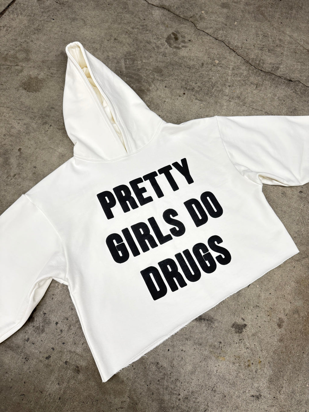 White Pretty Girls Do Drugs Hoodie
